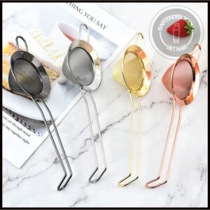 Vợt lọc cocktail nhiều màu inox 304 - ĐUÔI GẬP| Cocktail strainer