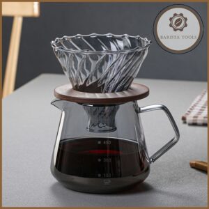 Bộ pha cafe bằng giấy lọc,  Drip coffee 600ml ( bộ xám tro)