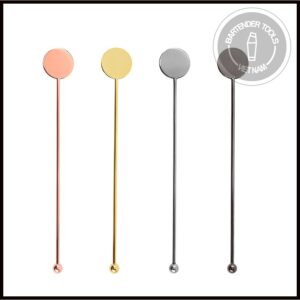 Que khuấy đồ uống, cocktail inox đồng xu