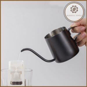 Ca inox vòi ngỗng drip cà phê | Dụng cụ barista