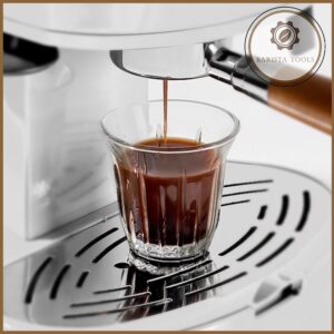Ly thủy tinh latte, capuchino kẻ dọc 90ml | Dụng cụ barista