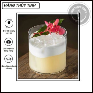 Cốc thủy tinh cocktail ngắn miệng đứng thẳng đáy 365ml ( BG91 )