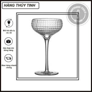 Ly thủy tinh cocktail caro 195ml (BG142) | Cocktail glass