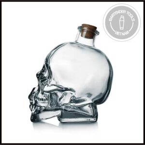 Bình thủy tinh chiết rượu pha chế cocktail hình đầu lâu 120ml