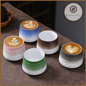 Cốc gốm tráng men uống cà phê latte 200ml | Dụng cụ barista
