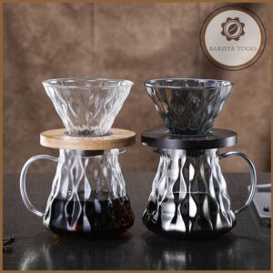 Bộ pha cà phê bằng giấy lọc ( Drip coffee ) 600ml - MẪU HOA VĂN RUBY
