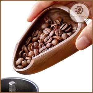 Cốc đong hạt cà phê bằng gỗ óc chó dáng miệng lê khuyết
