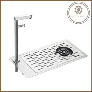 Khay rửa ly inox âm sàn kèm vòi nước [ MẪU CÓ VÒI NƯỚC ]