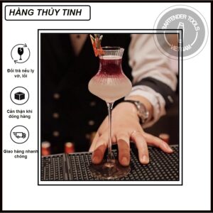 Ly thủy tinh cocktail miệng uốn thân bầu (BG149) | Glass cocktail