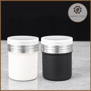 Lọ rắc ca cao inox trang trí capuchino [ MẪU SƠN TĨNH ĐIỆN ]