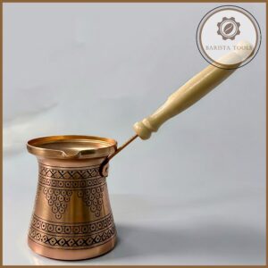 Ca pha cà phê kiểu Thổ Nhĩ Kì bằng đồng 360ml | Ibrik Coffee Turkish Greek Pot Copper 12oz [ MẪU HỌA TIẾT ]