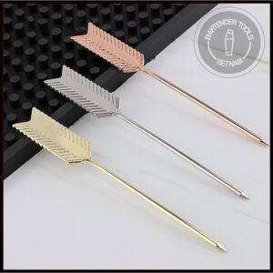 Tăm xiên inox 304 trang trí cocktail - MŨI TÊN