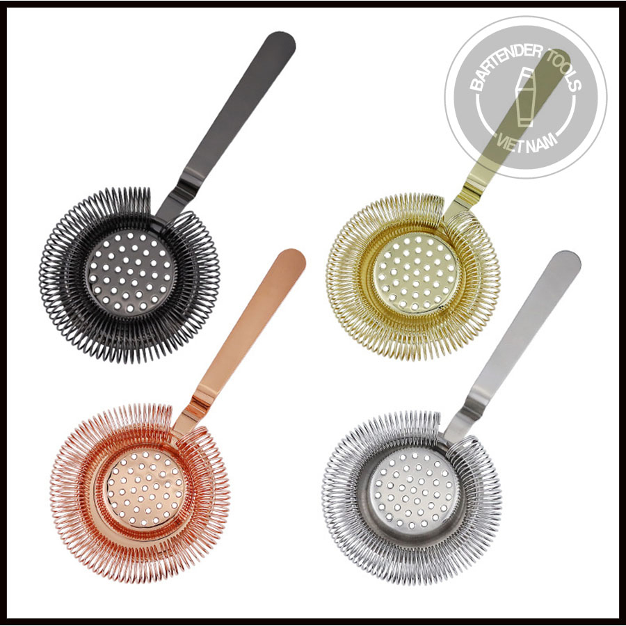 Chặn đá shaker cán gập inox – Strainer cocktail cán gập