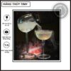 Ly thủy tinh tạo suối khói chảy xuống decor cocktail BG181